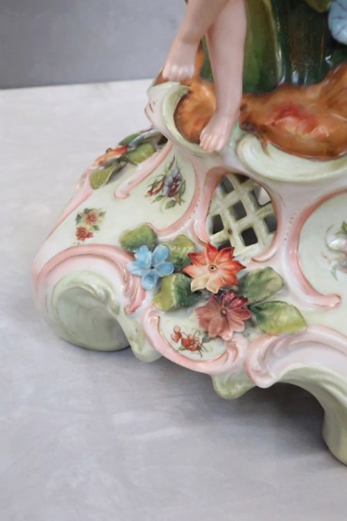 GERMAN SAXONY PORCELAIN FRUIT CENTREPIECE - ADDITIONAL PHOTO 5