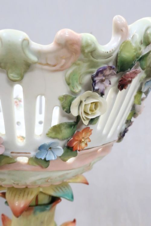 GERMAN SAXONY PORCELAIN FRUIT CENTREPIECE - ADDITIONAL PHOTO 7