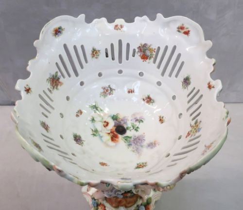 GERMAN SAXONY PORCELAIN FRUIT CENTREPIECE - ADDITIONAL PHOTO 8