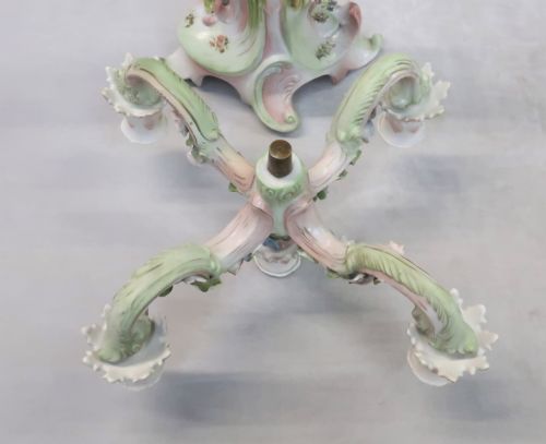 PAIR OF GERMAN SAXONY PORCELAIN CANDLESTICKS - ADDITIONAL PHOTO 12