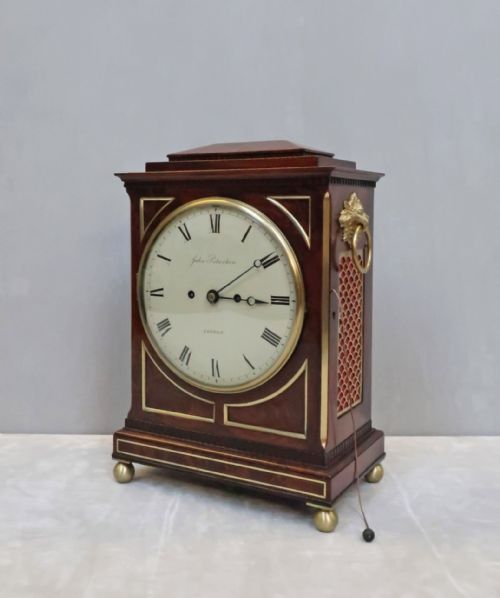William IV Mahogany Bracket Clock by John Peterkin