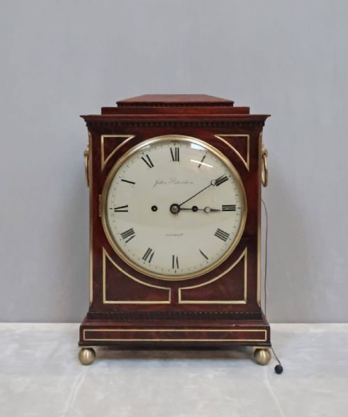fig 1. William IV Mahogany Bracket Clock by John Peterkin