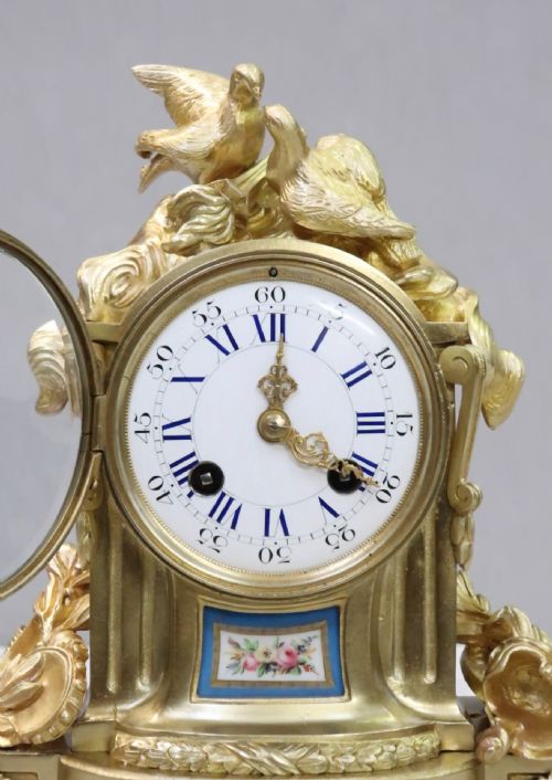 fig 1. French Napoleon III Bronze Gilt Mantel Clock by Japy Freres