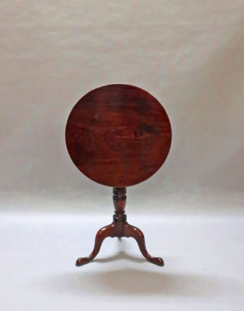 Georgian Figured Mahogany Tilt Top Tripod Table