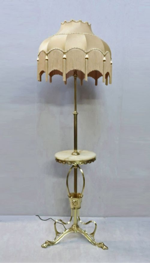 Art Nouveau Brass Floor Lamp