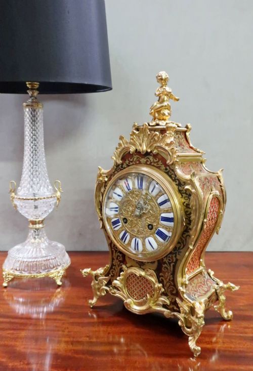 French Louis Philippe Boulle Mantel Clock