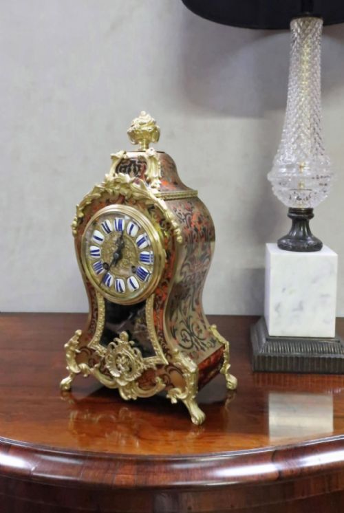 French Louis Xv Style Boulle Mantel Clock