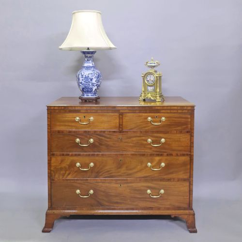 Georgian Figured Mahogany Chest of Drawers