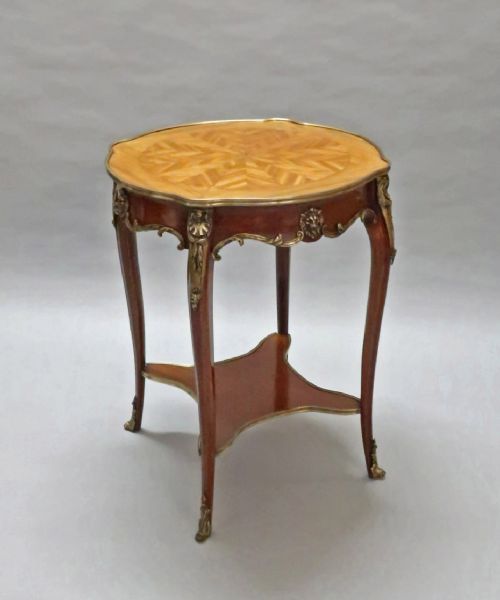 French Louis Xv Style Mahogany Side Lamp Table