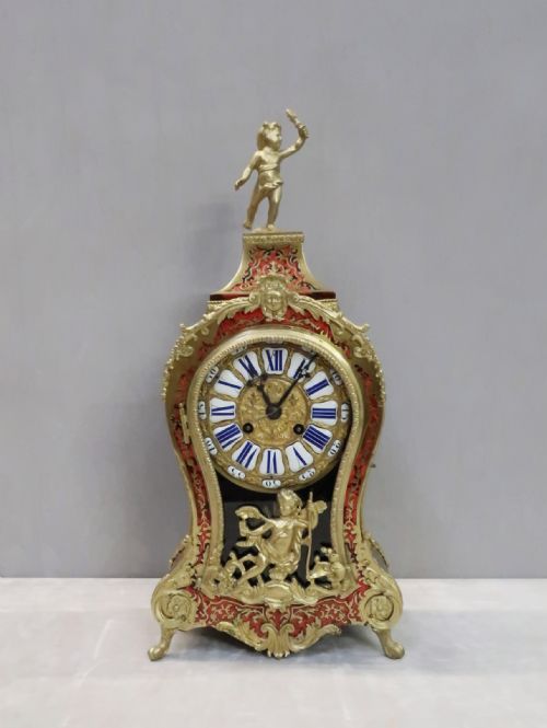 fig 1. FRENCH LOUIS XV STYLE BOULLE MANTEL CLOCK