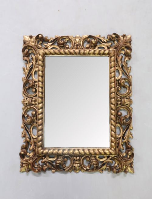 Italian Carved Giltwood Florentine Wall Mirror