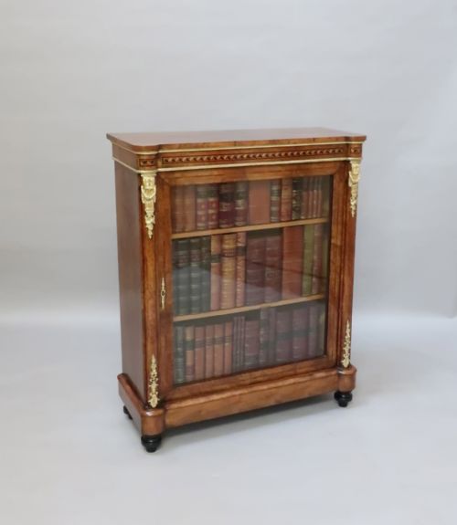 Victorian Figured Walnut Bookcase