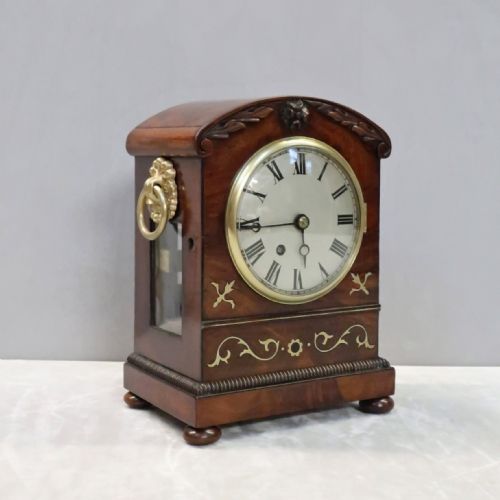 fig 1. REGENCY MAHOGANY TIMEPIECE MANTEL CLOCK