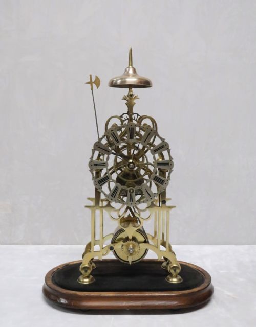 fig 1. VICTORIAN ANTIQUE SKELETON CLOCK