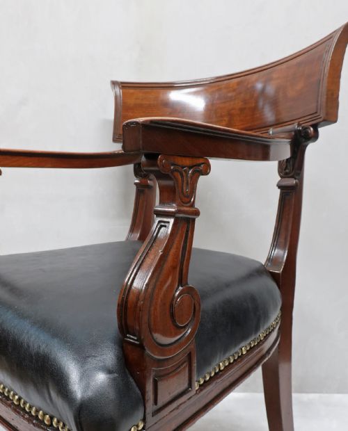 fig 1. REGENCY MAHOGANY DESK CHAIR IN THE STYLE OF THOMAS HOPE