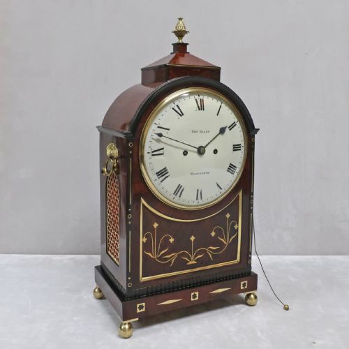 fig 1. REGENCY MAHOGANY BRACKET CLOCK BY THOMAS GLAZE