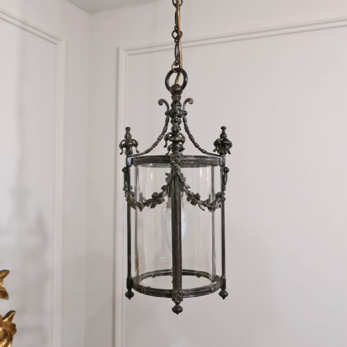 Edwardian Bronze Hall Lantern