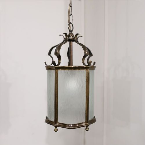 fig 1. Pair of Edwardian Bronze Hall Lanterns
