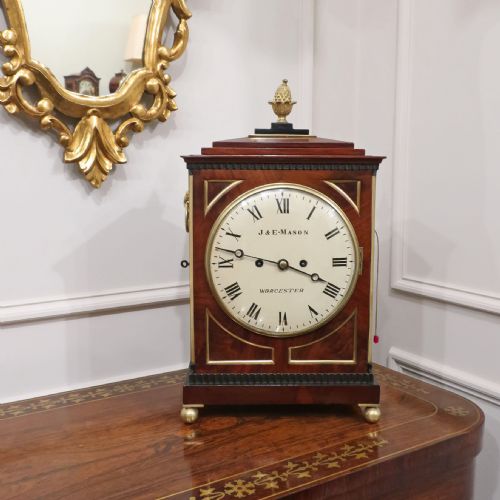 William IV Mahogany Bracket Clock by J & E Mason