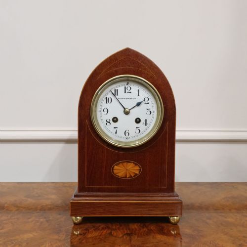 fig 1. French Mahogany Mantel Clock by Couaillet