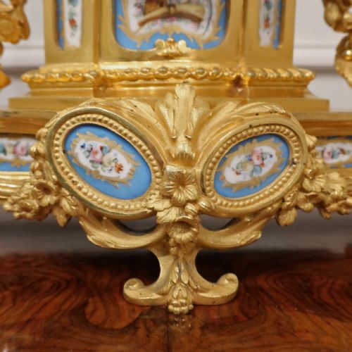 fig 2. French Louis XVI Style Bronze Gilt Mantel Clock by Hausburg