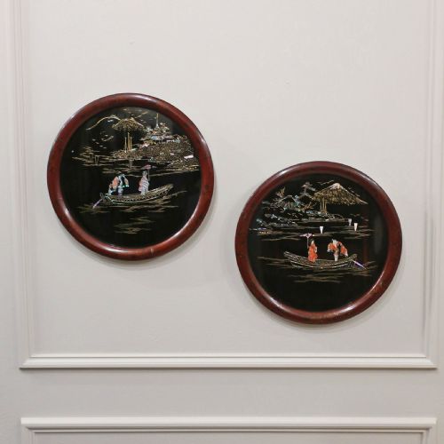 Pair of Japanese Meiji Period Shibayama Pictures