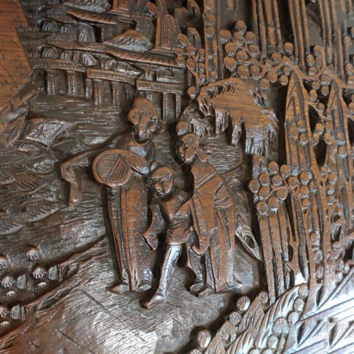 fig 2. Oriental Teak & Camphor Wood Carved Chest