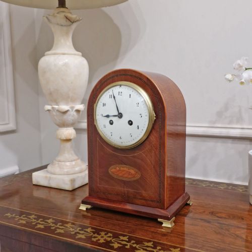 French Mahogany Mantel Clock