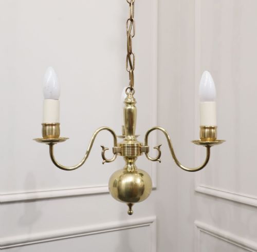 Dutch Style Brass Chandelier
