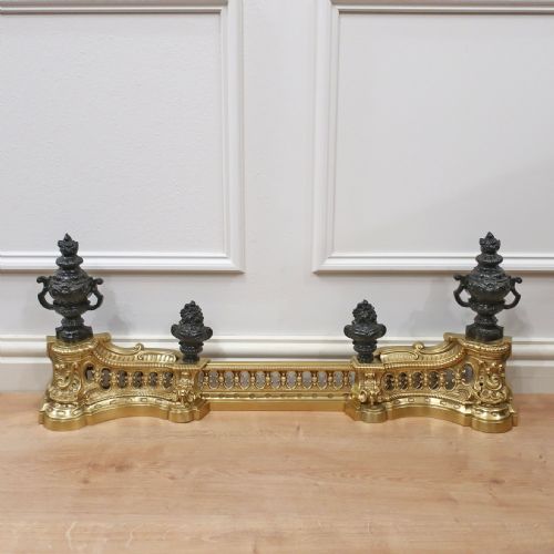 French Louis Xvi Style Bronze & Gilt Fender by Casier