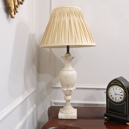 Italian Alabaster Baluster Table Lamp