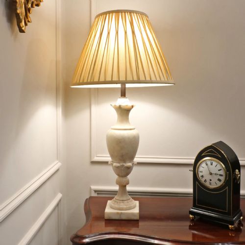 fig 1. Italian Alabaster Baluster Table Lamp