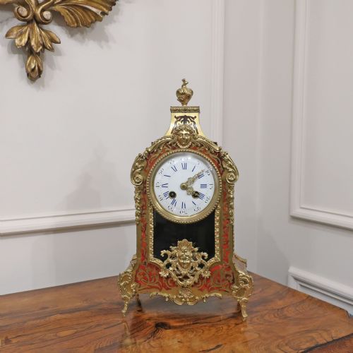 fig 1. French 19th Century Louis XIV Style Boulle Mantel Clock by Vincenti