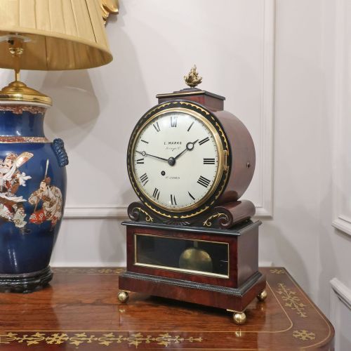 Georgian Mahogany Single Fusee Bracket Clock by Marks of London