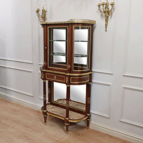 FRENCH MAHOGANY DISPLAY CABINET VITRINE ATTRIBUTED TO PAUL SORMANI - ADDITIONAL PHOTO 1