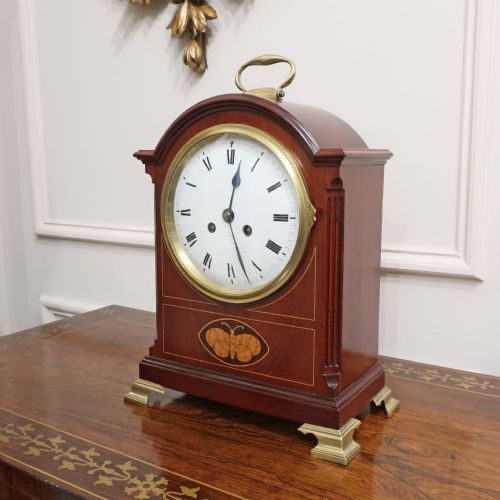 fig 1. French 19th Century Mahogany Mantel Clock by Vincenti