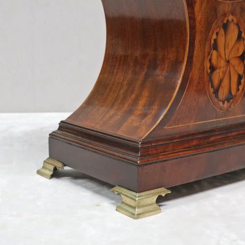 GEORGIAN MAHOGANY BALLOON BRACKET CLOCK BY ATKINS OF LONDON - ADDITIONAL PHOTO 4