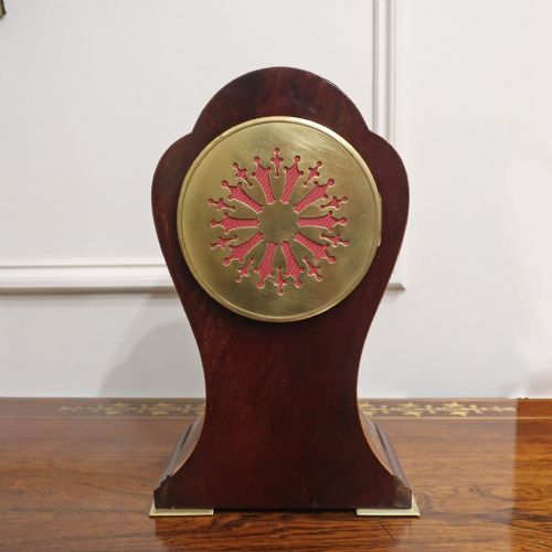 FRENCH ART NOUVEAU MAHOGANY MANTEL CLOCK - ADDITIONAL PHOTO 6