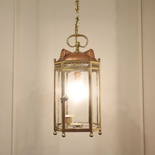 fig 1. Victorian Brass and Copper Hall Lantern