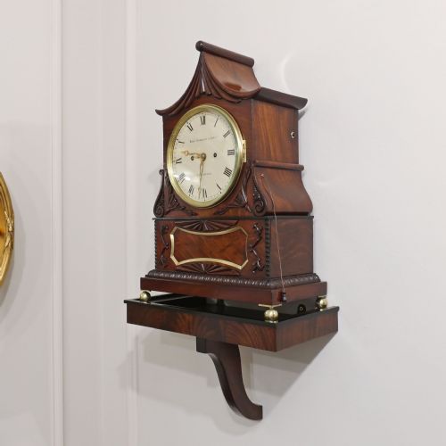 fig 2. Georgian Mahogany Bracket Clock by Roskell of Liverpool
