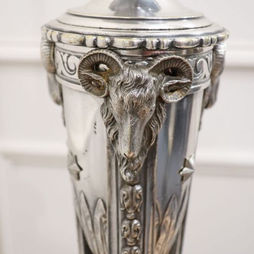 fig 2. Victorian Adams Style Silver Standard Floor Lamp