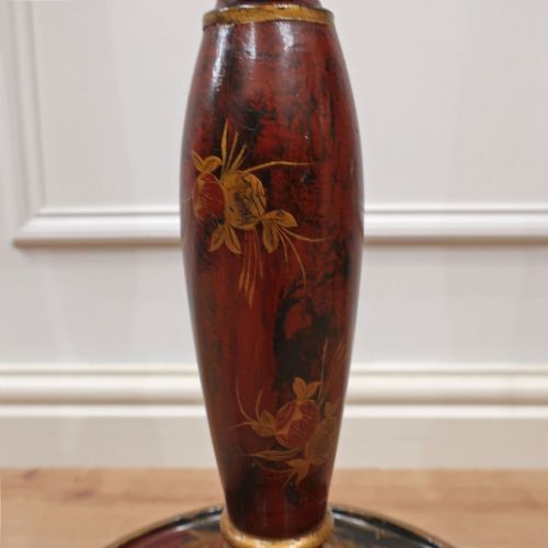 CHINOISERIE RED LACQUERED FLOOR LAMP - ADDITIONAL PHOTO 6