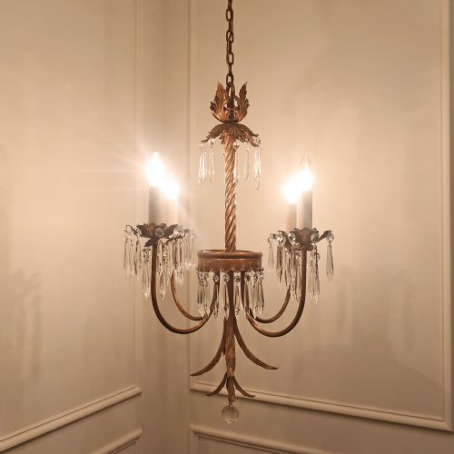 fig 1. French Gilt Toleware Chandelier