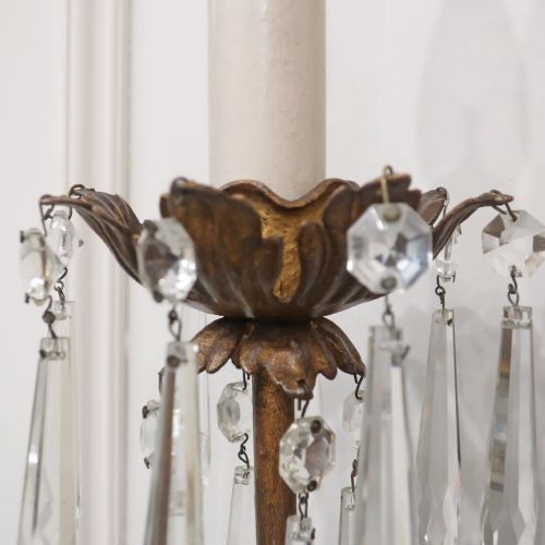 fig 3. Pair of French Gilt Toleware Twin Arm Wall Lights