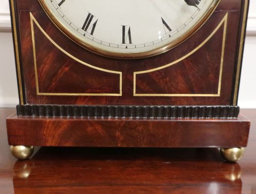 REGENCY MAHOGANY BRACKET CLOCK BY THOMAS CONNOLD OF ALYSHAM - ADDITIONAL PHOTO 4