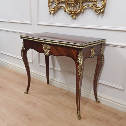 fig 1. French Louis XV Style Satiné & Rosewood Side Table