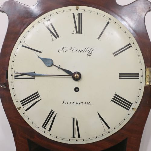 fig 2. Georgian Timepiece Drop Dial Wall Clock by Condliff of Liverpool