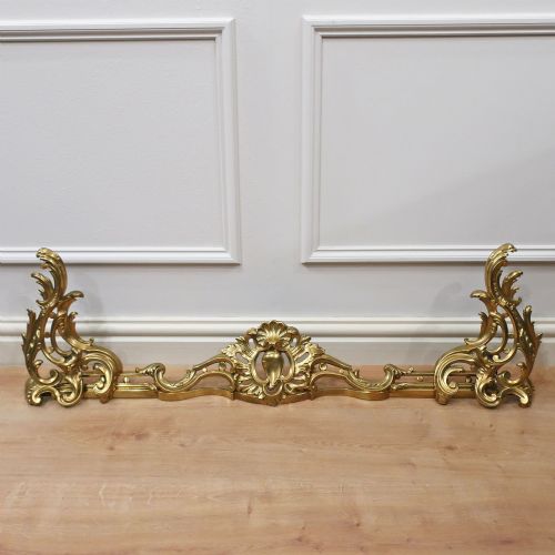 French Rococo Style Gilt Bronze Extending Fender