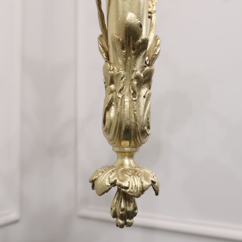 FRENCH NEOCLASSICAL GILT BRONZE LYRE CHANDELIER - ADDITIONAL PHOTO 11