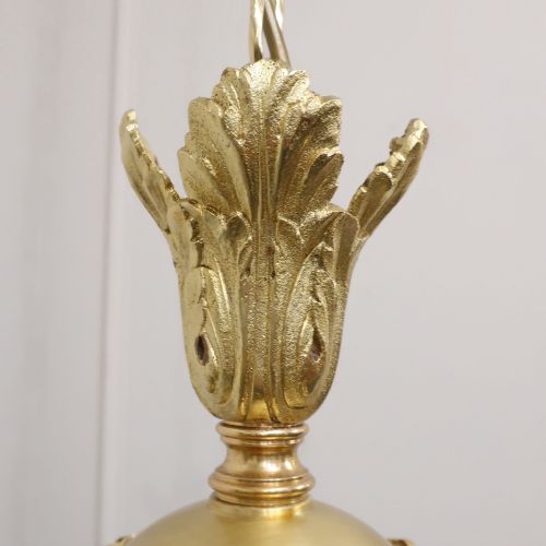 FRENCH LOUIS XVI STYLE GILT BRONZE HANGING PENDANT LANTERN - ADDITIONAL PHOTO 9